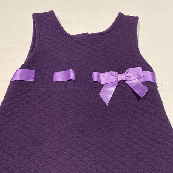 Little girls purple pullover romper dress size 4T - Picture 3 of 5